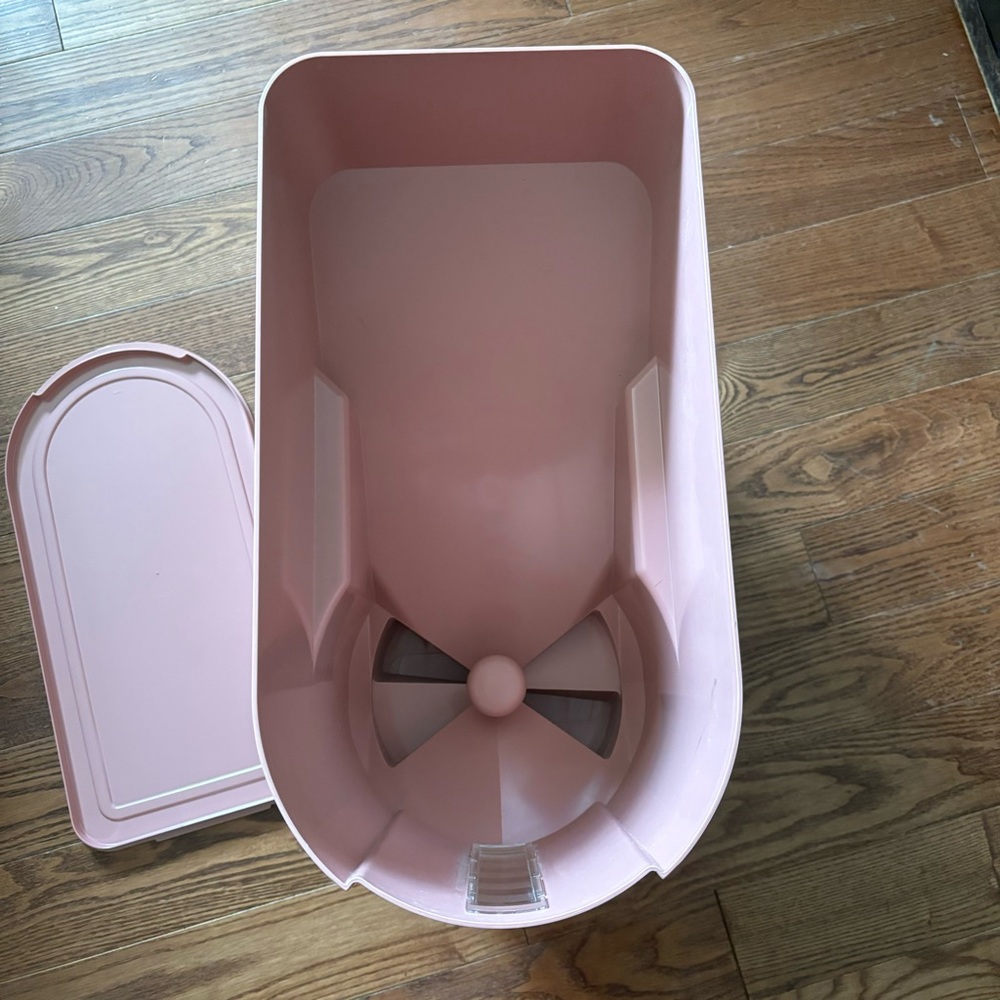 Vintage Tupperware pink large rice plastic storage and dispenser container - Picture 12 of 16
